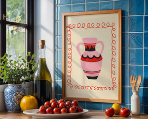 Rosé Amphora Plakat - 21 x 29.7 cm - Nellastore