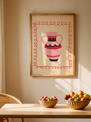 Rosé Amphora Plakat - 21 x 29.7 cm - Nellastore