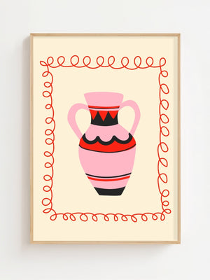 Rosé Amphora Plakat - 21 x 29.7 cm - Nellastore