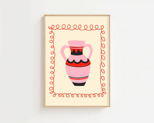 Rosé Amphora Plakat - 21 x 29.7 cm - Nellastore