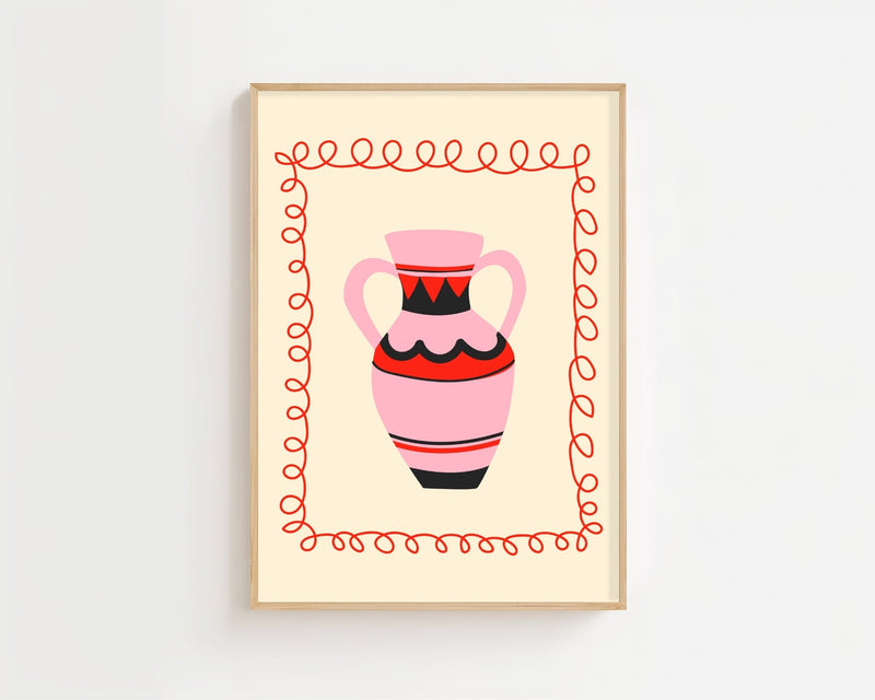Rosé Amphora Plakat - 21 x 29.7 cm - Nellastore