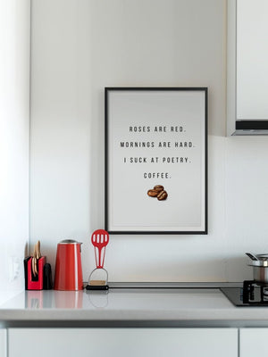 Roses Are Red Coffee Plakat - 21 x 29.7 cm (A4) - Nellastore