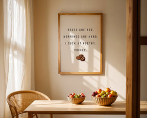 Roses Are Red Coffee Plakat - 21 x 29.7 cm (A4) - Nellastore