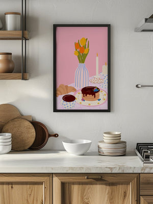 Rosy Brunch Still Life Plakat - 21 x 29.7 cm - Nellastore