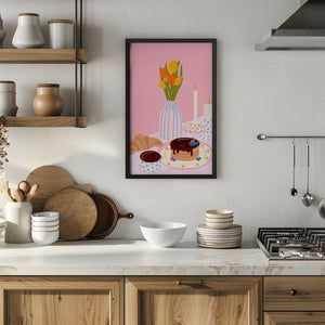 Rosy Brunch Still Life Plakat - 21 x 29.7 cm - Nellastore