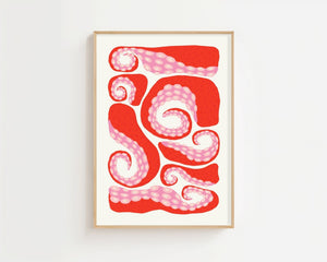 Ruby Octopus Market Plakat - 21 x 29.7 cm - Nellastore