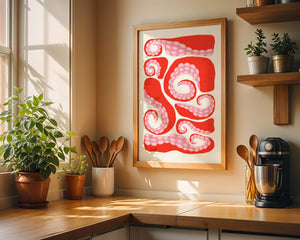Ruby Octopus Market Plakat - 21 x 29.7 cm - Nellastore