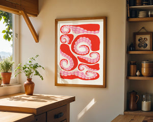 Ruby Octopus Market Plakat - 21 x 29.7 cm - Nellastore