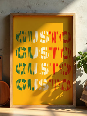 Saffron Custom Typography Plakat - 21 x 29.7 cm - Nellastore