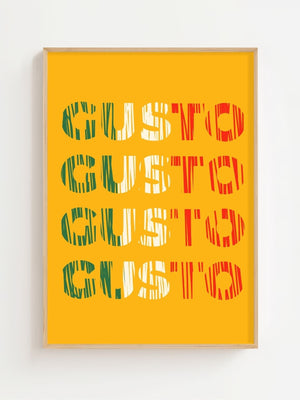 Saffron Custom Typography Plakat - 21 x 29.7 cm - Nellastore