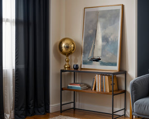 Sailboat In Grey Waters Plakat - 21 x 29.7 cm (A4) - Nellastore
