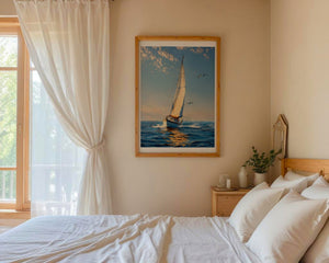 Sailboat In The Wind Plakat - 21 x 29.7 cm (A4) - Nellastore