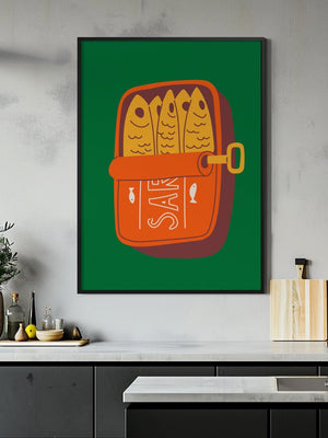Sardine Lunchbox Plakat - 21 x 29.7 cm - Nellastore