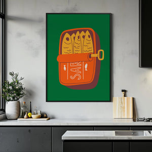 Sardine Lunchbox Plakat - 21 x 29.7 cm - Nellastore