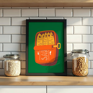 Sardine Lunchbox Plakat - 21 x 29.7 cm - Nellastore