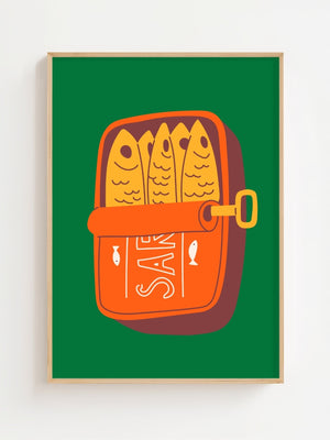 Sardine Lunchbox Plakat - 21 x 29.7 cm - Nellastore