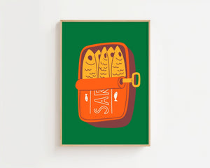 Sardine Lunchbox Plakat - 21 x 29.7 cm - Nellastore