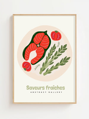 Saveurs du Saumon Plakat - 21 x 29.7 cm - Nellastore