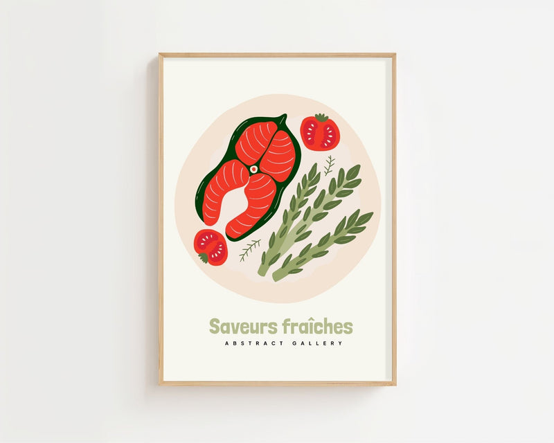Saveurs du Saumon Plakat - 21 x 29.7 cm - Nellastore