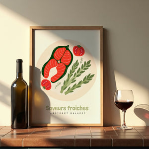 Saveurs du Saumon Plakat - 21 x 29.7 cm - Nellastore