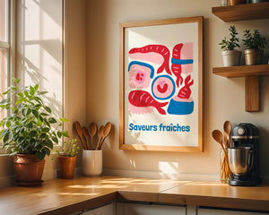 Saveurs Fraîches Sushi Plakat - 21 x 29.7 cm - Nellastore