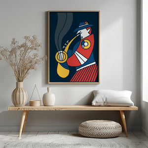 Sax & Smoke Lounge Plakat - 21 x 29.7 cm - Nellastore