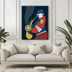 Sax & Smoke Lounge Plakat - 21 x 29.7 cm - Nellastore