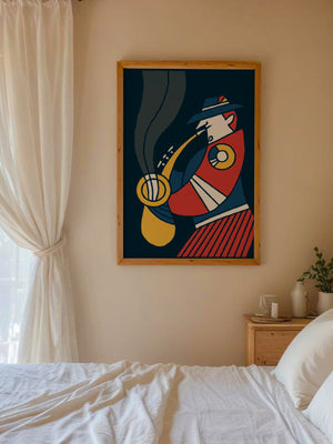 Sax & Smoke Lounge Plakat - 21 x 29.7 cm - Nellastore