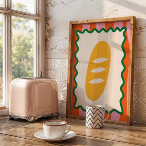 Scalloped Bread Slice Plakat - 21 x 29.7 cm - Nellastore