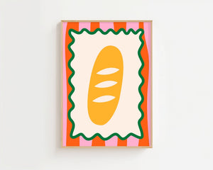 Scalloped Bread Slice Plakat - 21 x 29.7 cm - Nellastore
