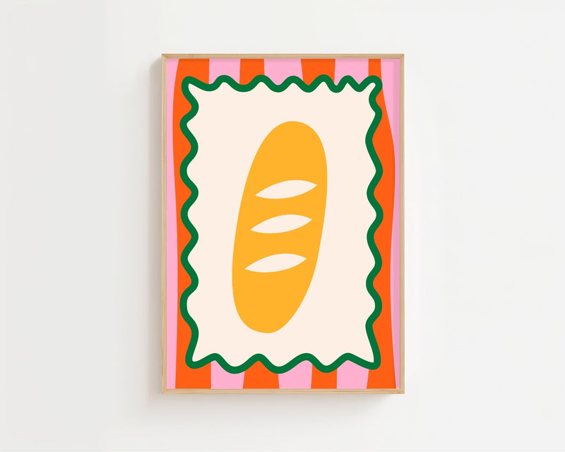 Scalloped Bread Slice Plakat - 21 x 29.7 cm - Nellastore