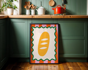 Scalloped Bread Slice Plakat - 21 x 29.7 cm - Nellastore