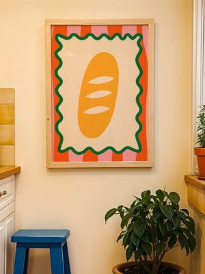 Scalloped Bread Slice Plakat - 21 x 29.7 cm - Nellastore