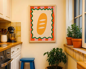 Scalloped Bread Slice Plakat - 21 x 29.7 cm - Nellastore