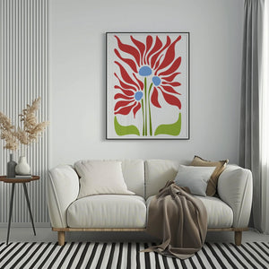 Scarlet Bloom Matisse Plakat - 21 x 29.7 cm - Nellastore