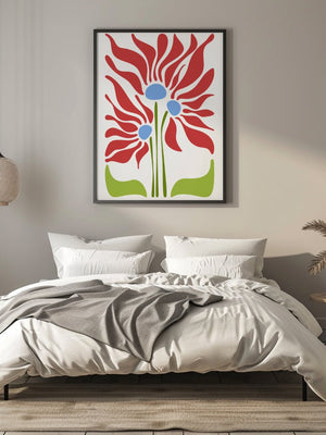 Scarlet Bloom Matisse Plakat - 21 x 29.7 cm - Nellastore