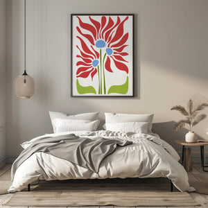 Scarlet Bloom Matisse Plakat - 21 x 29.7 cm - Nellastore