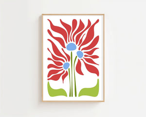 Scarlet Bloom Matisse Plakat - 21 x 29.7 cm - Nellastore