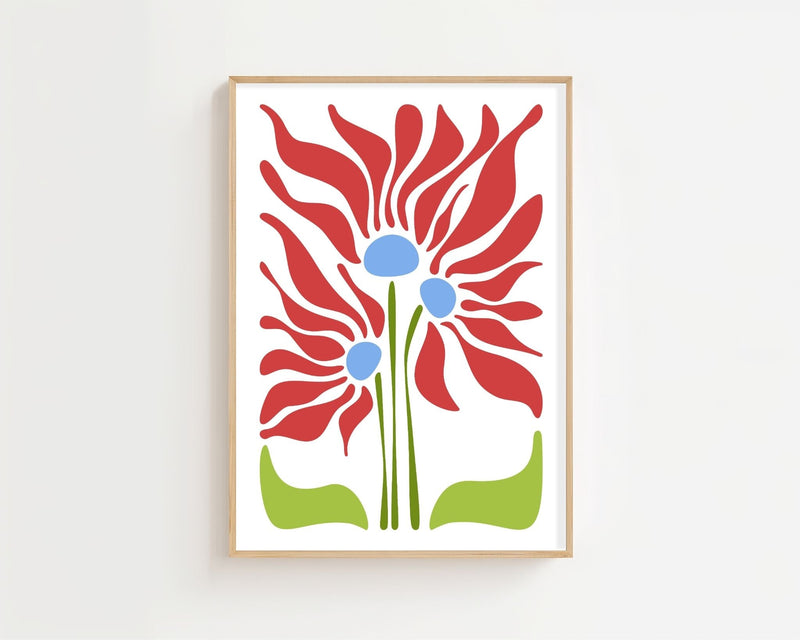 Scarlet Bloom Matisse Plakat - 21 x 29.7 cm - Nellastore