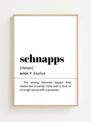 Schnapps Plakat - 21 x 29.7 cm (A4) - Nellastore