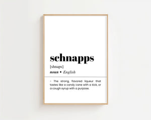 Schnapps Plakat - 21 x 29.7 cm (A4) - Nellastore