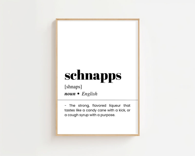 Schnapps Plakat - 21 x 29.7 cm (A4) - Nellastore