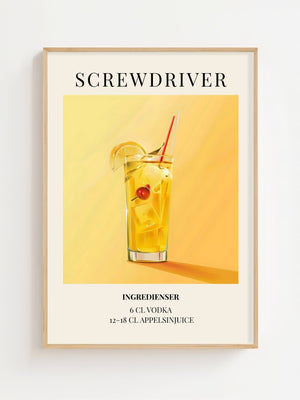 Screwdriver Plakat - 21 x 29.7 cm (A4) - Nellastore