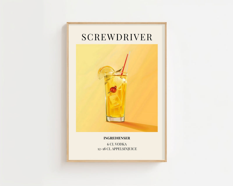 Screwdriver Plakat - 21 x 29.7 cm (A4) - Nellastore