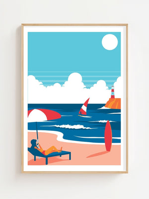 Seaside Leisure Plakat - 21 x 29.7 cm (A4) - Nellastore