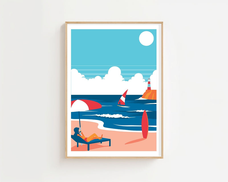 Seaside Leisure Plakat - 21 x 29.7 cm (A4) - Nellastore