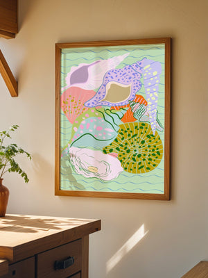 Seaside Shell Collection Plakat - 21 x 29.7 cm - Nellastore