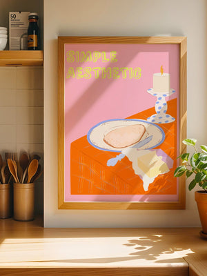 Simple Aesthetic Breakfast Plakat - 21 x 29.7 cm - Nellastore
