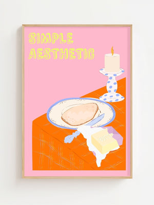 Simple Aesthetic Breakfast Plakat - 21 x 29.7 cm - Nellastore