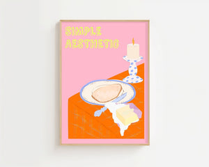 Simple Aesthetic Breakfast Plakat - 21 x 29.7 cm - Nellastore